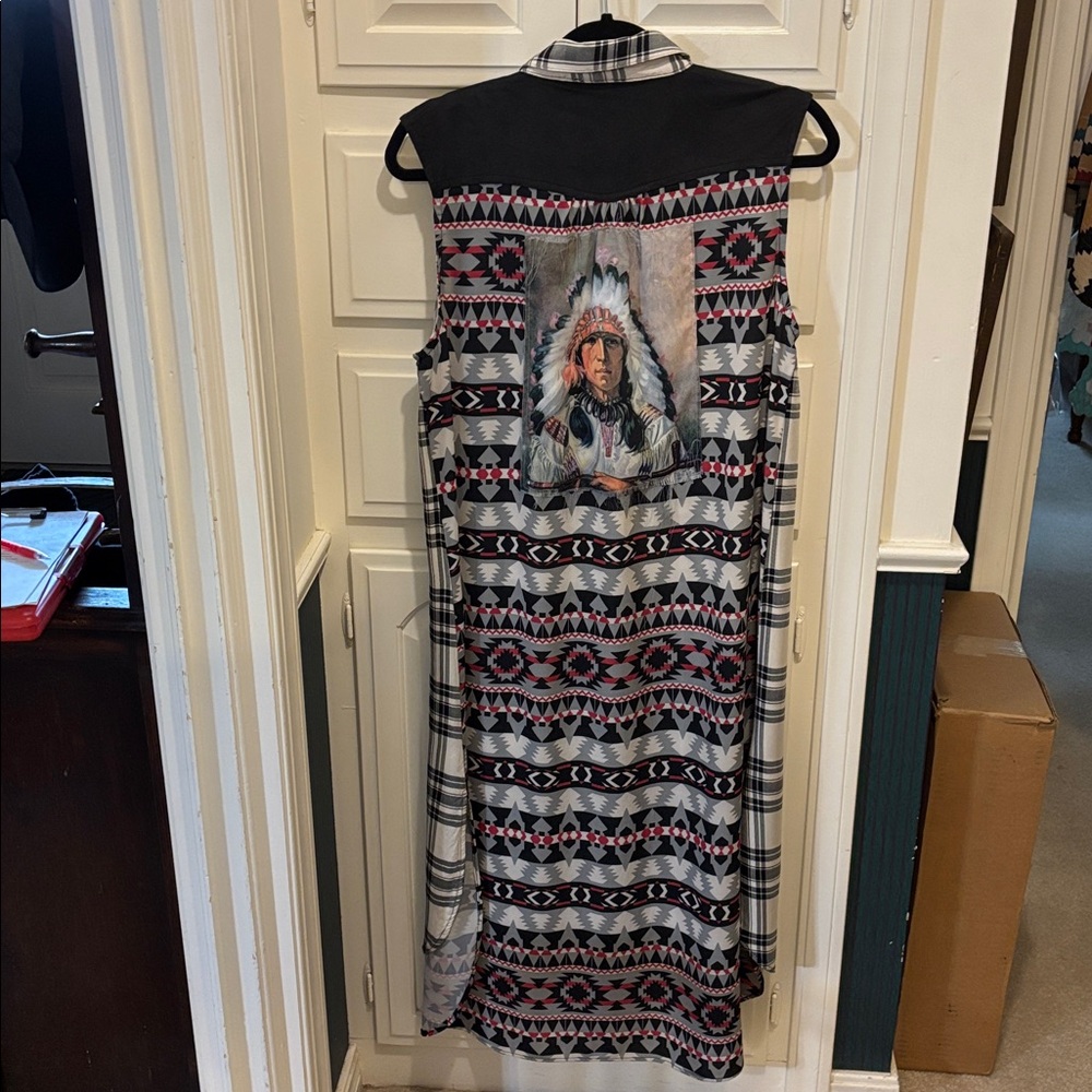 Tasha Polizzi Black and White Checkered High Low Dress